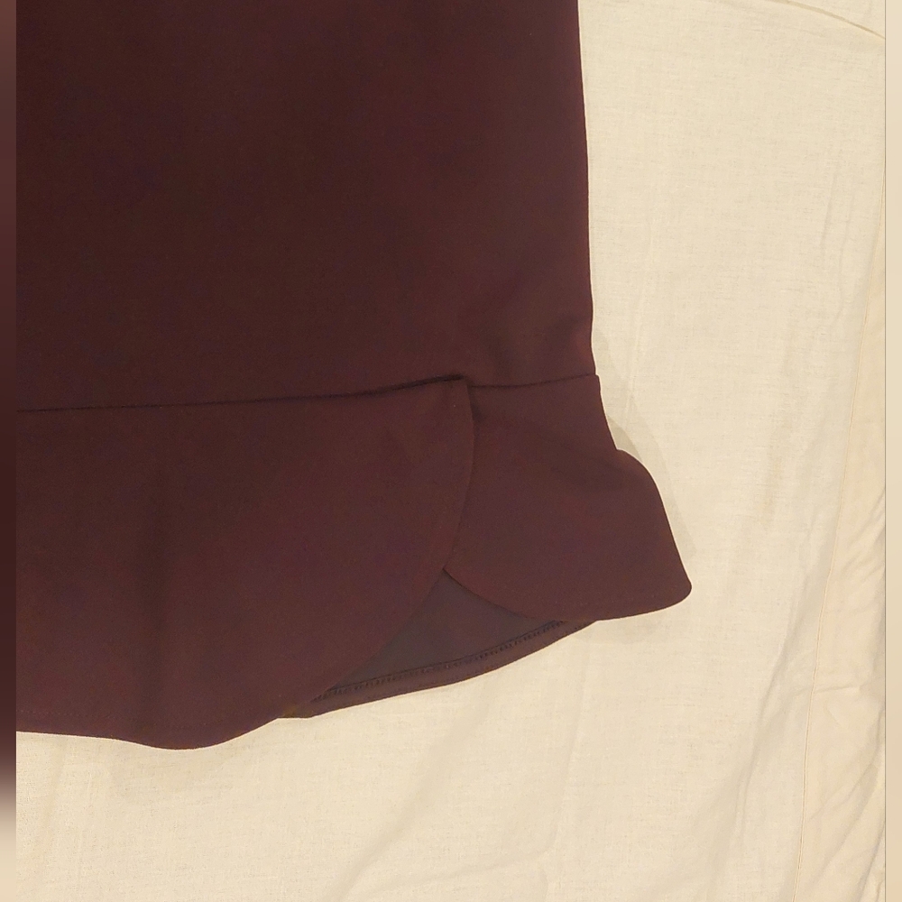 Express Burgundy Strapless Dress - Picture 6 of 8
